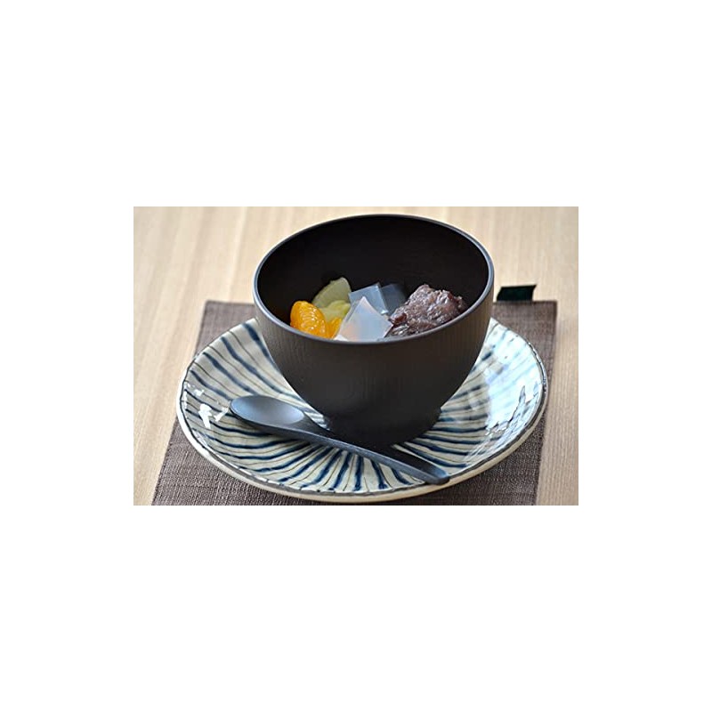 Tableware East Wood Grain Soup Bowl S (Dark Brown) Mat