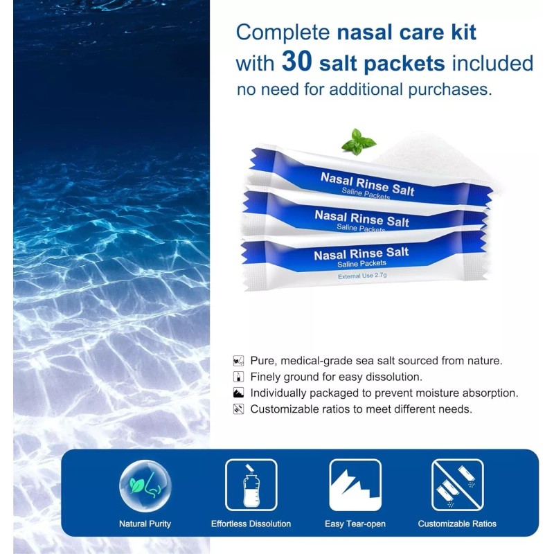Maoever Allergy Neti Pot Sinus Rinse Nasal Wash 300ML with