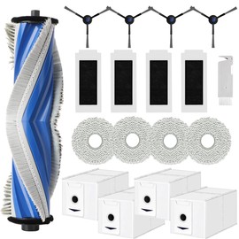 SpeHiate SpeHiate Zubeh?r f??r ECOVACS DEEBOT T30 Omni/ T30 PRO Omni Saugroboter, Ersatzteile Set mit 1 Hauptb??rste(Zero Tangle B??rste), 6 Wischt??cher, 4 Staubbeutel, 4 Seitenb??rsten, 4 Hepa Filter