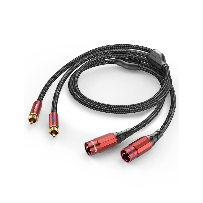 SOUNDFAM Dual RCA to XLR Cable, Premium 2RCA Male to