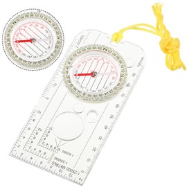 Hiking Navigation Compass Boy Scout Compass Ranger Compass Allround Navigation Compass Hiking Compass with Adjustable Lanyard for Mountaineering Camping Outdoor Navigation Carry-on Accessories