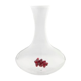 Mud Pie Glass Grape Wine Decanter, 67 oz, Clear