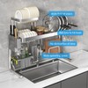 Upgrade 3 Tier Over Sink Dish Drying Rack Adjustable Width