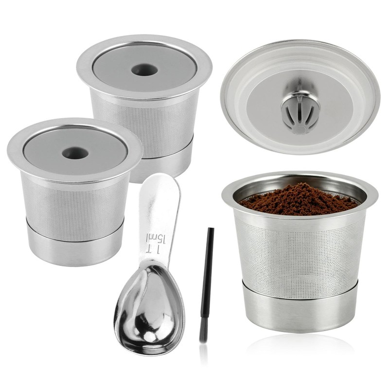 3 Pcs Reusable K Cups and Coffee Pods for Ninja