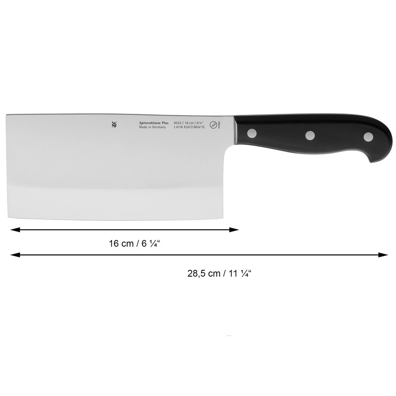 WMF Spitzenklasse Plus Chinesisches Kochmesser 27,5 cm, Made in Germany,