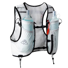 Haimont Lightweight Hydration Vest for Running Women with 2 Water Bottles, 8L Breathable Vest Backpack for Men Women, S, White