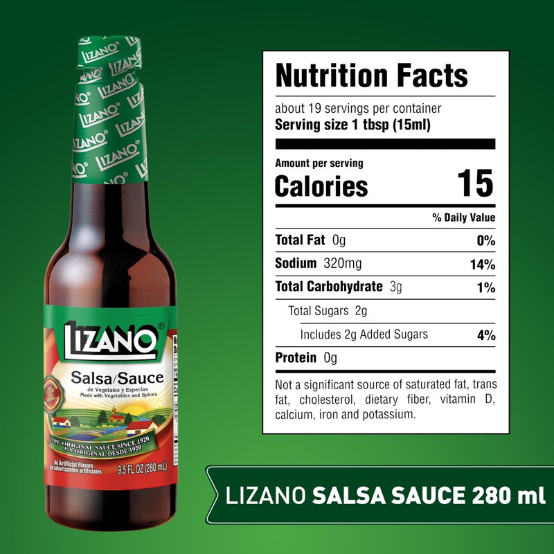 Lizano Salsa Sauce With Vegetables and Spices, 9.46 fl oz