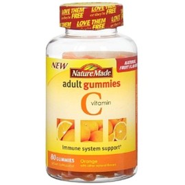 Nature Made Vitamin C Adult Gummies, Tangerine 80 ea (Pack of 6)