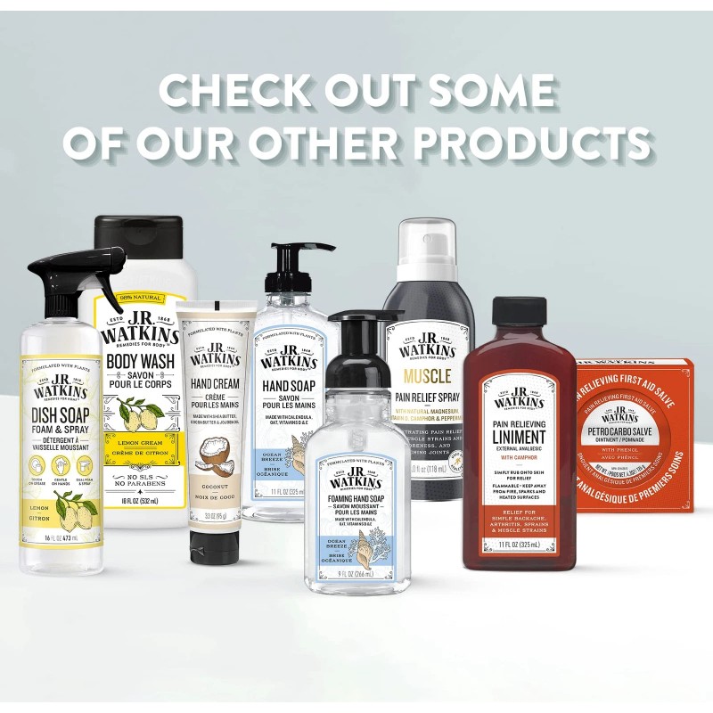 J.R. Watkins Foaming Hand Soap Pack of 3 Lemon Scent