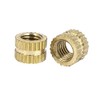 Sourcingmap M5 x 5mm Female Thread Brass Knurled Threaded Round