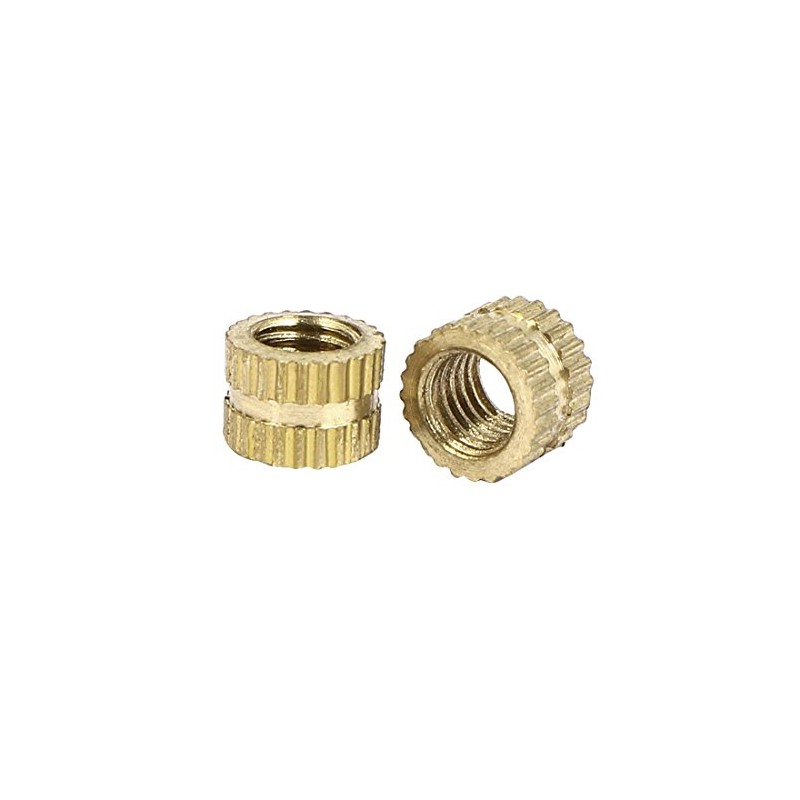 Sourcingmap M5 x 5mm Female Thread Brass Knurled Threaded Round