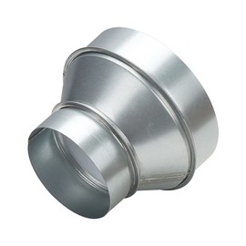 A-KARCK Air Duct Reducer 6" to 4", Round Duct Adapter Galvanized Steel for Inline Ventilation System, Connect Pipe with Duct Fan or Dryer Vent