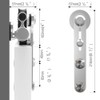 TSMST 4FT Sliding Barn Door Hardware Kit, Stainless Steel Heavy