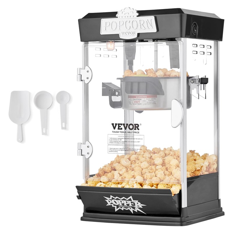 VEVOR Popcorn Maker, 480W Popcorn Popper Machine, 4 Oz Kettle