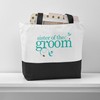 CafePress Sister Of The Groom Teal Swirl Canvas Tote Top