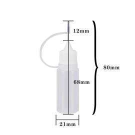 Samcos Needle Bottle Dropper Bottle Paint Bottle (10pcs * 10ml White Lid)