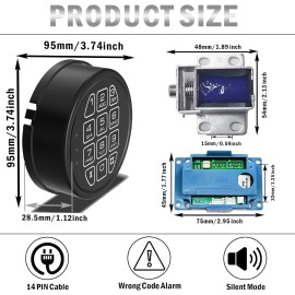 MOUNT Gun Safe Replacement Lock Black Keypad Electronic Solenoid Lock for Gun Safe Box