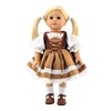 American Fashion World Brown Traditional German Dress for 18-Inch Dolls