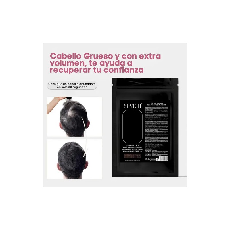 Sevich Micro Fibras Naturales 100g Sustituto Cabello Full