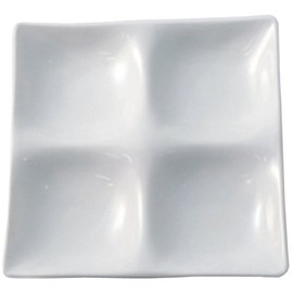 Fukui Craft ZA-408578 Plate, Made in Japan, Party Plate, 6.7 x 6.7 x 1.1 inches (171 x 171 x 28 mm), White