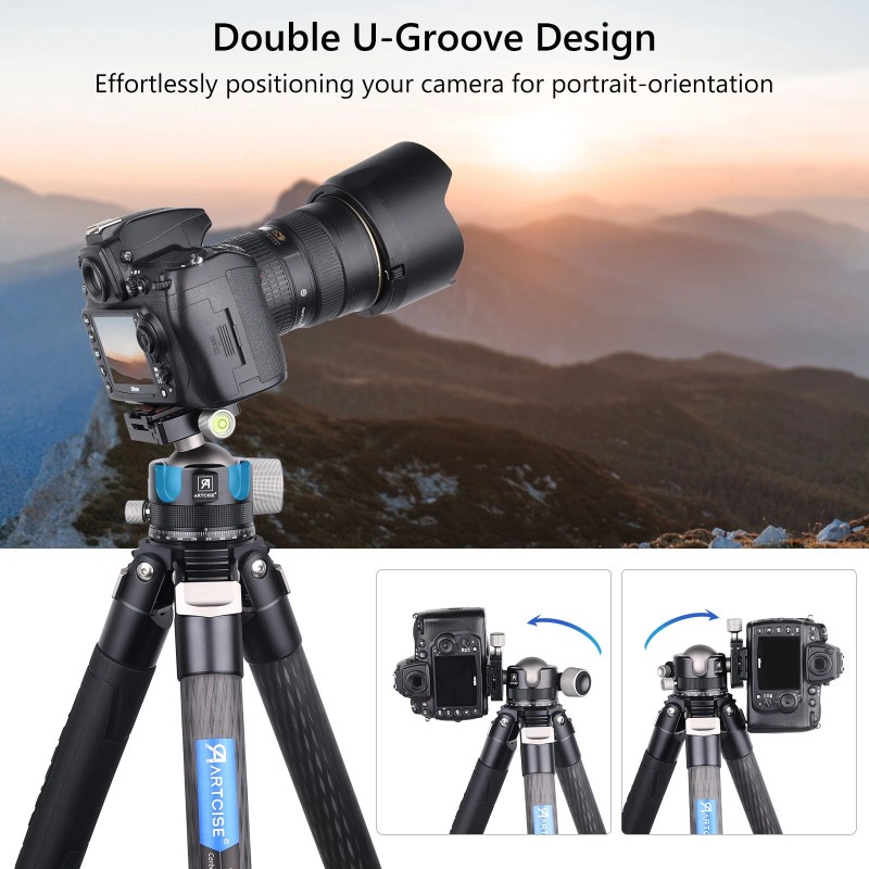 ARTCISE 44mm Low Profile Ball Head All Metal CNC Tripod
