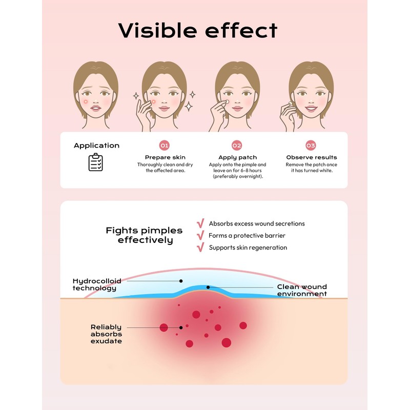 360 Pieces Invisible Pimple Patches, Hydrocolloid Spot Patches, Acne Treatment