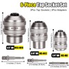 Topec Tap Sockets, 6-Piece Tap Extractor, Adjustable Extraction Tool, CR-MO