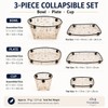 Yvonmmee Collapsible Bowl and Plate Set with Cup, 3-Piece Portable