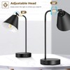 Industrial Dimmable Desk Lamp with 2 USB Charging Ports AC