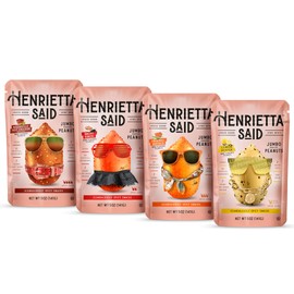 Henrietta Said Wing-Flavored Peanuts - Variety Pack - Truly Good Foods Shelled Snacking Nuts - Bold Flavors - Savory & Spicy - Jumbo Flavored Peanuts - Protein Packed Vegan Snack - 4 (5-oz) Packs