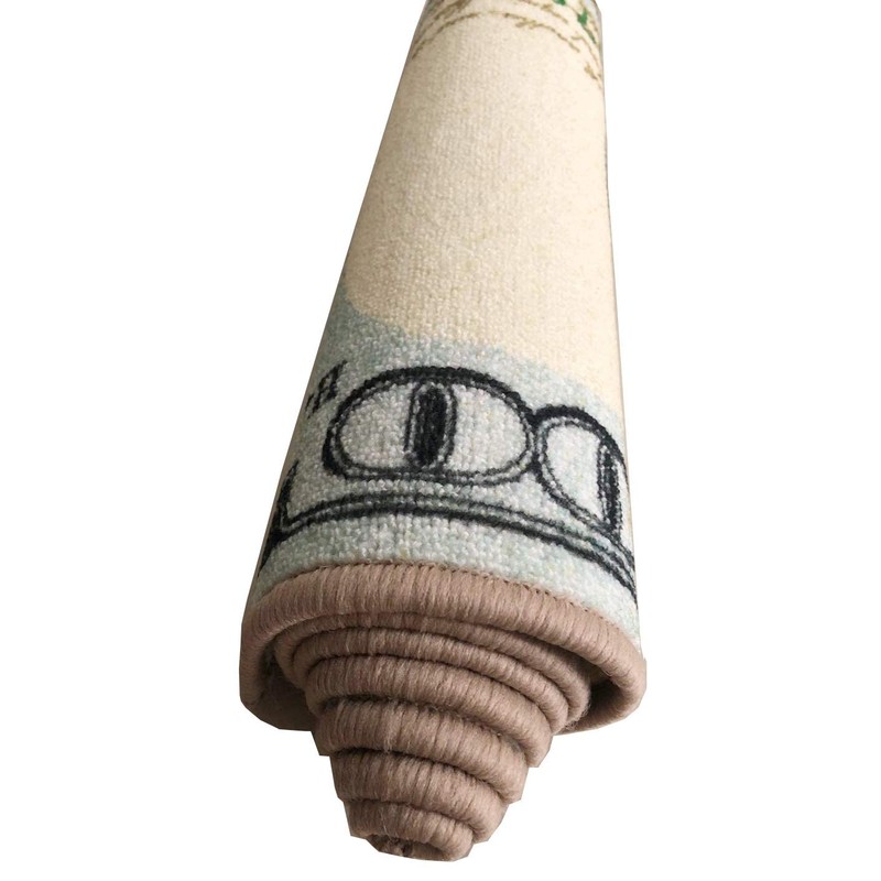 HUAHOO - Alfombra de dinero de 100 dólares para sala