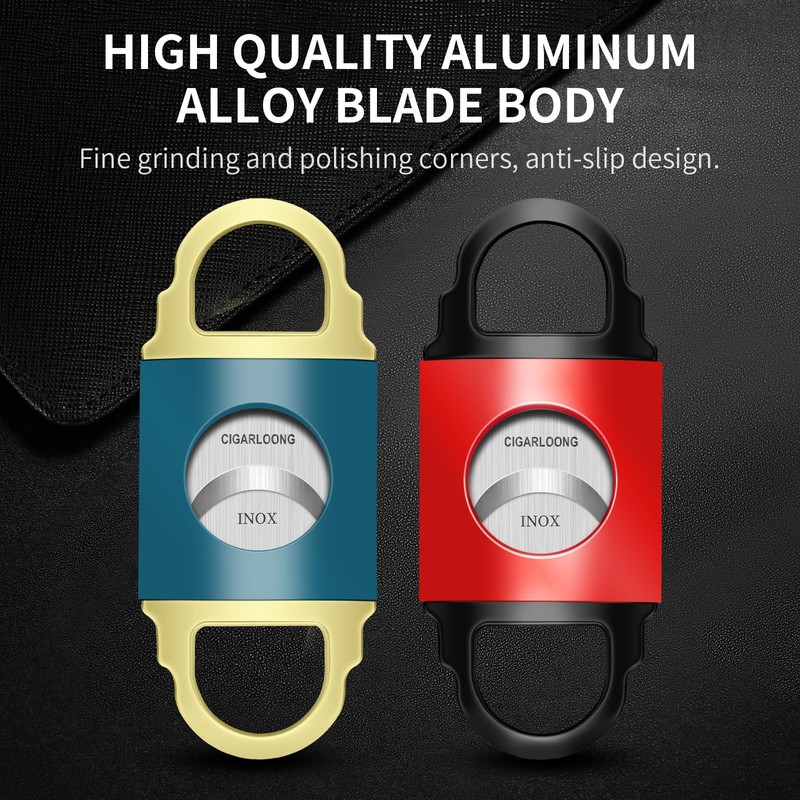 CIGARLOONG Cigar Cutter Durable and Smooth Stainless Steel Sharp Blade