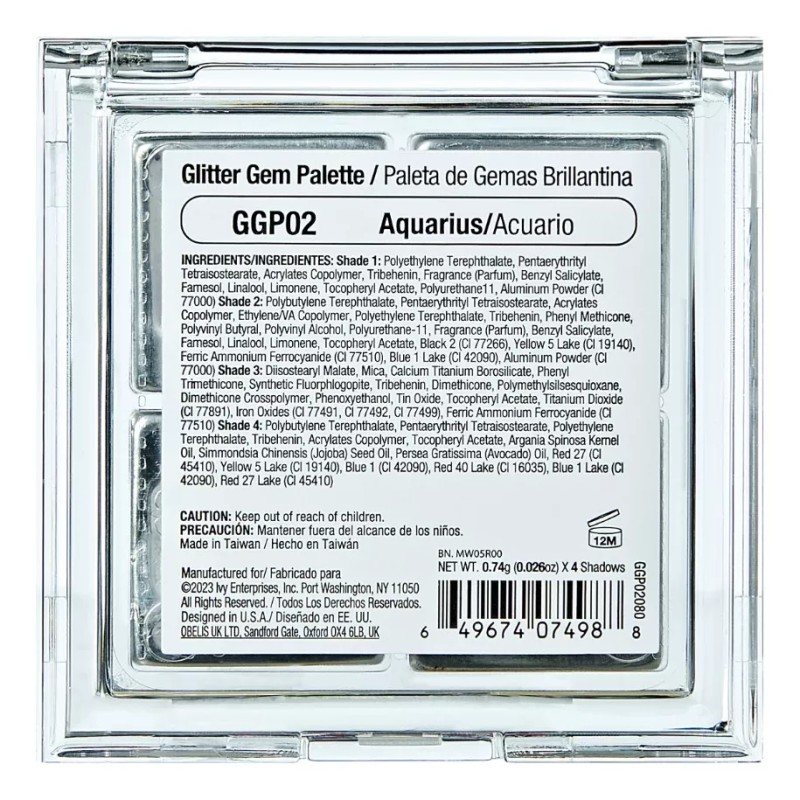 Ruby Kisses Paleta De Sobras Ruby Kisses Aquarius Glitter Gem
