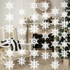 6PCS No-DIY Paper Strings Snowflake Hanging Decorations Birthday Party Supplies,Snowflak