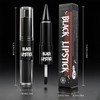 2-in-1 Black Liquid Lipstick & Lip Liner Pencil Kit for