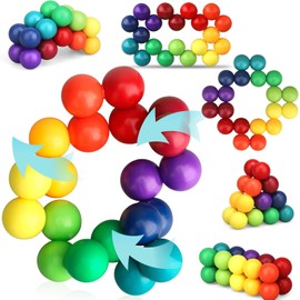 Cool Fidget Magic Puzzle Ball Ring Toys for Adults Teens Children, Sensory Toys for Kids Toddler Boy, EDC Calm Down Airplane Car Travel Toys Gifts for Boys Girls Age 3-12 Years Old Age 3 Pack