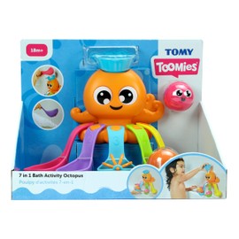 Toomies E73104 Tomy 7-in-1 Activity Octopus, Kids’ Toys for Water Play, Fun Bath Accessories for Babies and Toddlers, Suitable for 18 Months and Older, Multi-Coloured