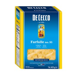 De Cecco Semolina Pasta, Farfalle No.93, 1 Pound (Pack of 5)