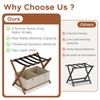 oakvivo Fully Assembled Walnut Luggage Racks Set of 2 with
