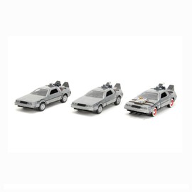 Jada Toys 33399 Jada Toys - Hollywood Rides | Back to the Future Time Machine 3-Pack (1/32