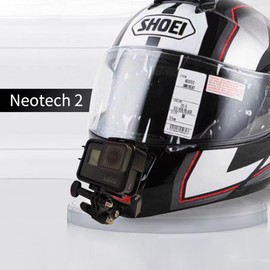 SHOEI NEOTEC2 Customize Aluminum Motorcycle Helmet Chin Mount Kits for GoPro and Insta360 Etc. Action Camera with Adhesive Pads and J Hook Mount