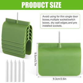 5pcs Drywall Outlet Marker, Outlet Box Drywall Markers for Drywall Installation Electrical Outlet Box Marker Drywall Outlet Marking Tool for Electrical Outlets Wire Protection (Green)