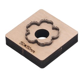 Mingzhe Flower Shape Hollow Stamping Cutter Mold with Birch Wood Plate for DIY Craft Projects