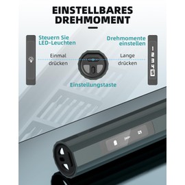 Mini Electric Screwdriver with Display, Precision Electric Screwdriver Set with 5 Torque Settings, 48-Piece S2 Magnetic Bit, LED Light, Suitable for Phone, Camera, Laptop, Watches