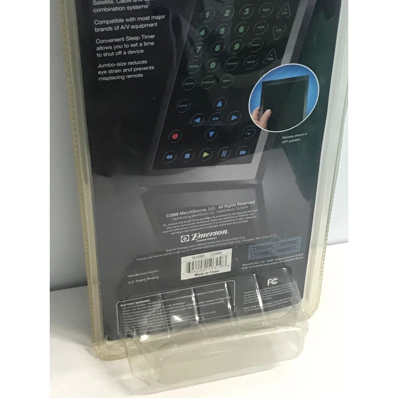 Emerson Smart Jumbo Universal Remote, (13388) New (Other)