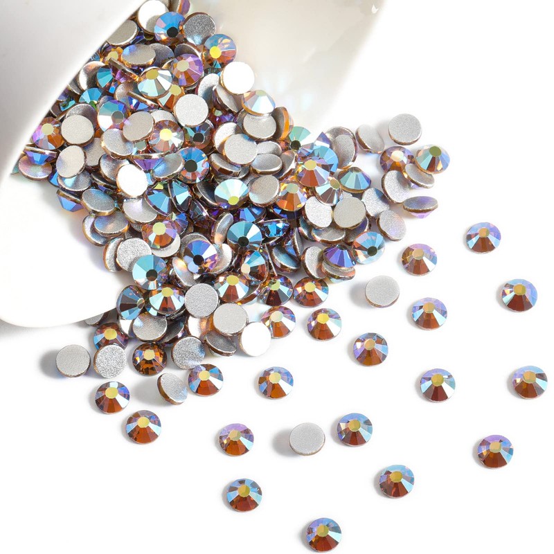 Beadsland 2880pcs Flat Back Crystal Rhinestones Round Gems for Nail