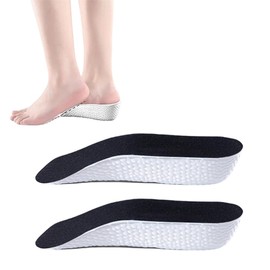 Shoe Insoles Increase (3.5 cm 2.5 cm 1.5 cm) Shoe Raiser Height Increase Insoles High Pads Shoe Insoles Memory Foam Insoles Increase Shoe Insoles Heel Wedge Insoles (Black, 2.5 cm)
