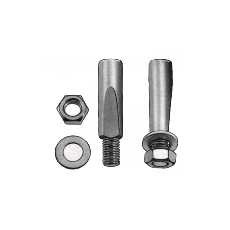 Crank Cotter, Silver, 9,5 mm kurze Fläche
