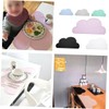 Wakauto Silicone Table Mat Cloud Silicone Placemats Mat Cloud Shaped