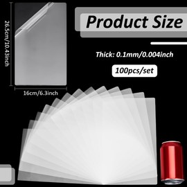 NBEADS Pack of 100 Photo Hot Laminating Pouches, 26.5 x 16 x 0.01 cm, Transparent Laminating Pouches, Film Photo Protection Films, Hot Laminate Pouches, Sheets for Sealed Photos, Cards, Documents
